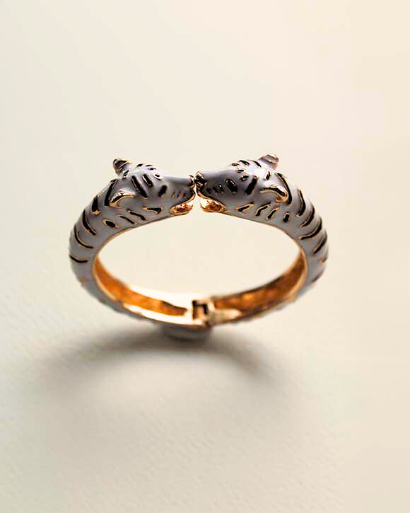 Tiger Enameled Bangle