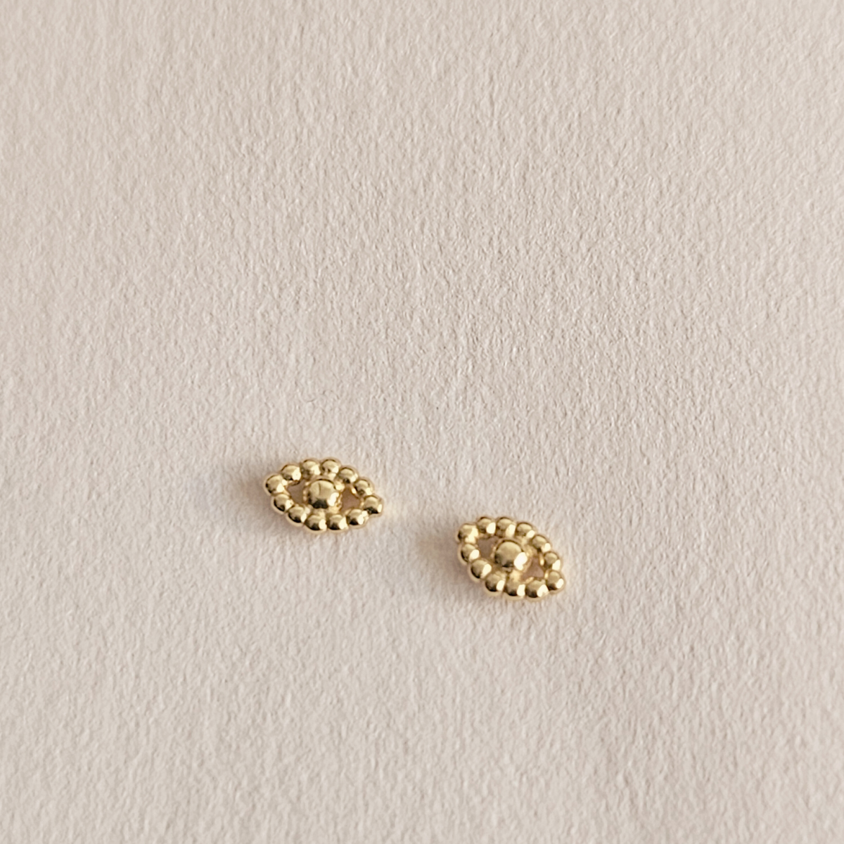 Delicate tiny eye earrings
